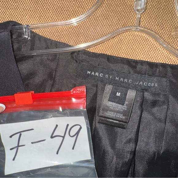 Marc By Marc Jacobs Sequin Silk Mini Dress In Black & Silver Size M - Picture 8 of 14